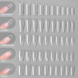 Press on Nail Art False Nails Fake Nails Coffin Gel Nails Extension System Full Cover Short Nail Soft Gel Tips Accessories Tool