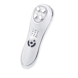Silver electronic device with control buttons on a white background
