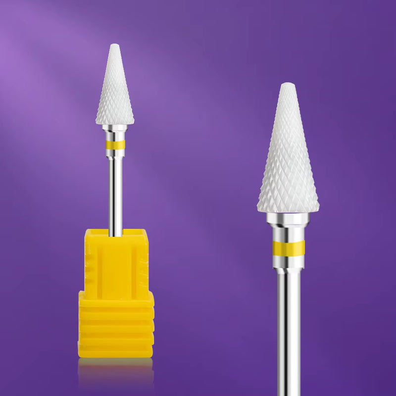 Ceramic Tungsten Carbide Nail Drill Bit Rotate Burr Milling Nail Cutter Bits Electric Drill Machine for Manicure Pedicure Tools