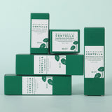 Collection of IREV Madagascar Centella skincare products on a light green background