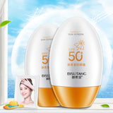 Two bottles of BISUTANG sunscreen with SPF 50+ on a bright background