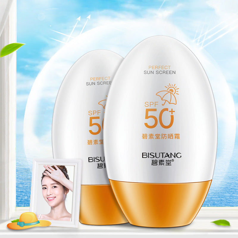 Two bottles of BISUTANG sunscreen with SPF 50+ on a bright background