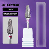 Ceramic Tungsten Carbide Nail Drill Bit Rotate Burr Milling Nail Cutter Bits Electric Drill Machine for Manicure Pedicure Tools