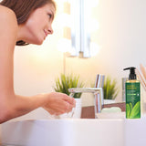 Thoroughly Clean Face Wash with Tea Tree Oil, Castile Soap and Coconut Oil - Organic Facial Cleanser for Sensitive and Oily Skin, Vegan & Cruelty-Free, 32 Fl Oz