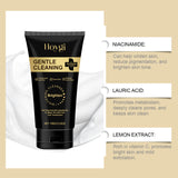 Hoygi Gentle Cleansing Cream with ingredients listed on a beige background
