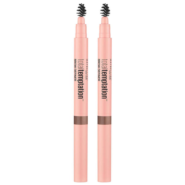 Total Temptation Eyebrow Definer Pencil, Soft Brown, 2 Count
