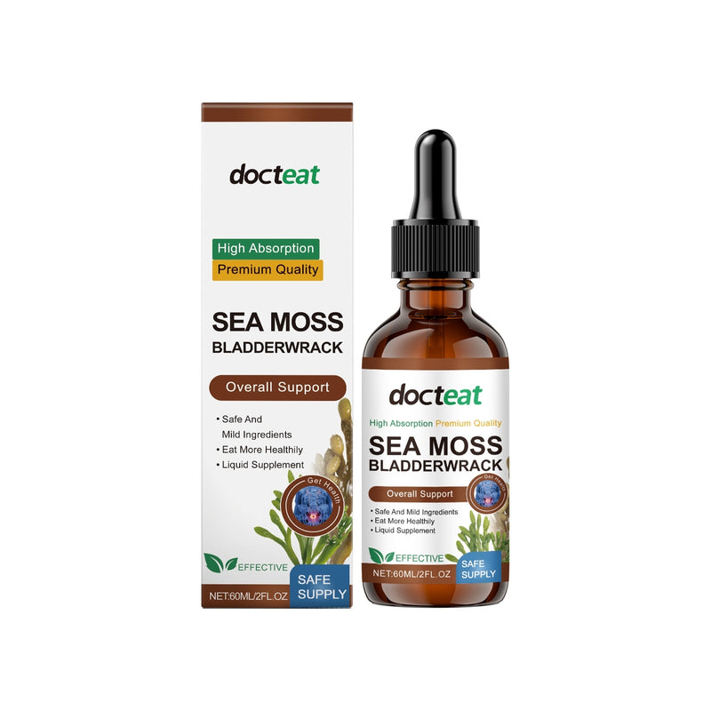 A bottle of docteal Green Tea Extract with a dropper, next to its packaging box. The product is described as high absorption, premium quality, and supports overall support.