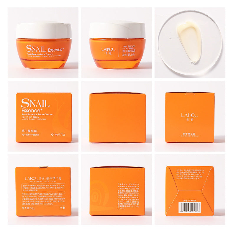 Collage of orange skincare products including jars and boxes with visible branding on a white background.