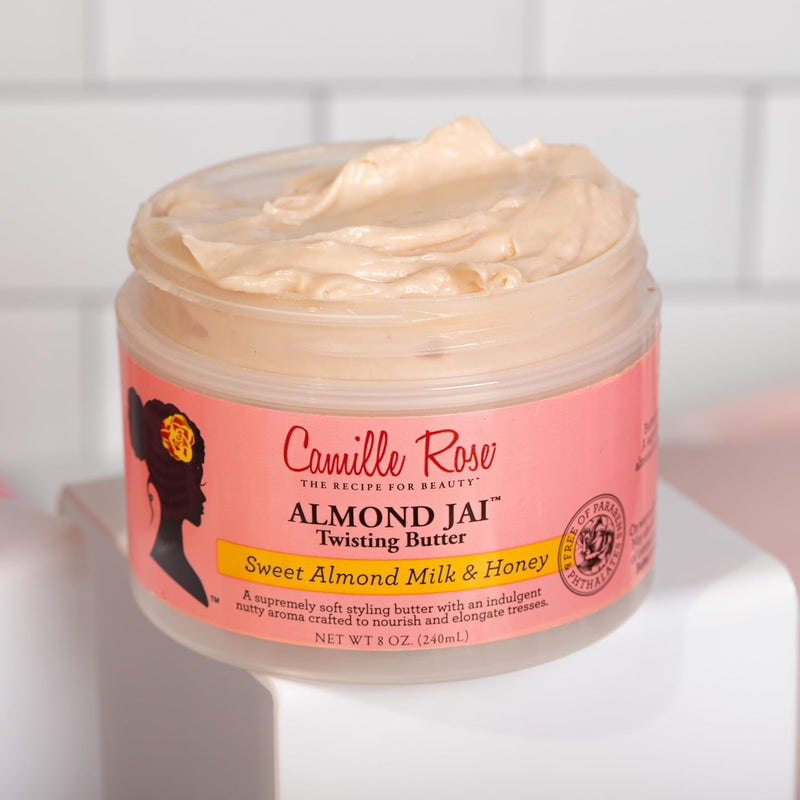 Almond Jai Twisting Hair Styling Butter, with Aloe and Honey, to Soften Smooth and Moisturize, for All Hair Types, 8 Oz