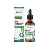 A bottle of docteal Green Tea Extract with a dropper, next to its packaging box. The product is described as high absorption, premium quality, and supports overall support.