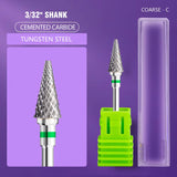 Ceramic Tungsten Carbide Nail Drill Bit Rotate Burr Milling Nail Cutter Bits Electric Drill Machine for Manicure Pedicure Tools