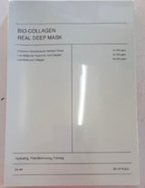 Bio-Collagen Real Deep Mask packaging on a light pink background