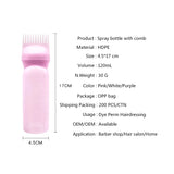 3 Color Salon Hair Oil Applicator Bottle Professional Hairdressing Dyeing Comb Bottles Barbershop Hairdresser Coloring Supplies
