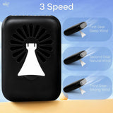 Eyelash Fan Mini Lash Fan for Eyelash Extension Portable Lash Fan Dryer Handheld Rechargable USB Eyelash Fan with 3 Adjustable Speed Cooling Air Fan Eyelash Extension Application (Black)
