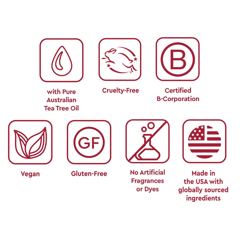 Thoroughly Clean Face Wash with Tea Tree Oil, Castile Soap and Coconut Oil - Organic Facial Cleanser for Sensitive and Oily Skin, Vegan & Cruelty-Free, 32 Fl Oz